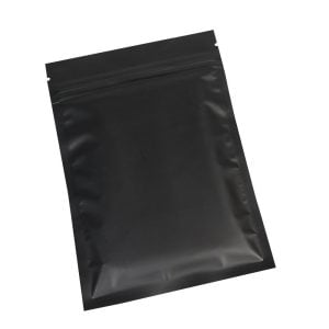 Matt Black 3 Side Seal Pouches, Various Sizes, with Zipper (100 pcs ...