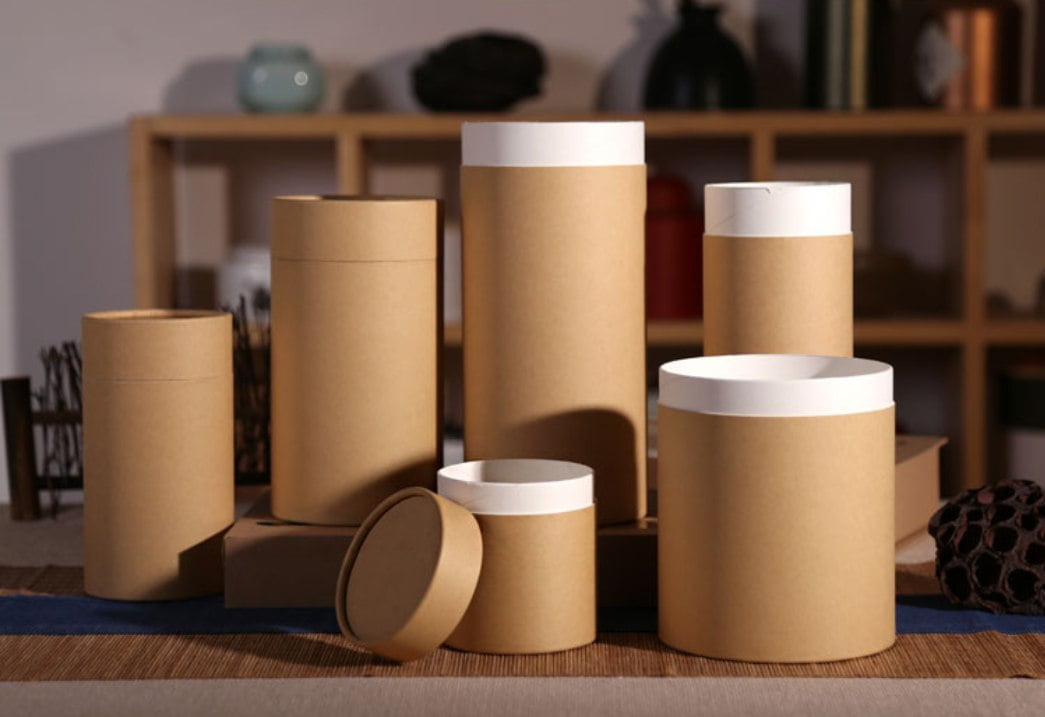 Kraft Paper Cylinders, Eco-Friendly Packaging Tubes, Paper Tea