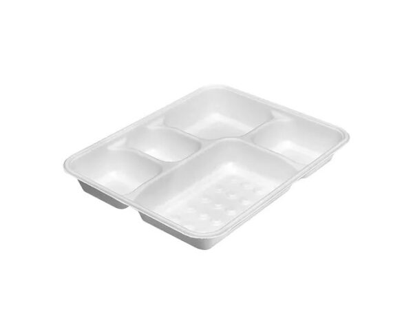 5 Compartment Takeaway Tray – White (200 units)