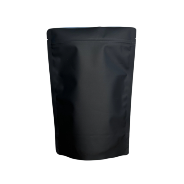 500g Black Recyclable Stand Up Pouch with Zipper, Premium Rough Touch Finish (100 pcs) (190×270+100mm)