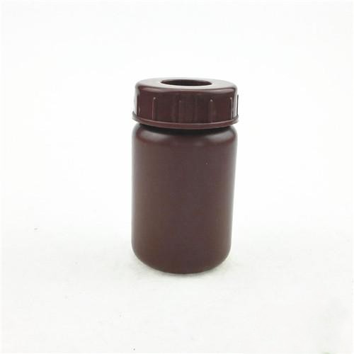 100ml Matte Brown HDPE Plastic Pill Bottle with Inner Plug and Secure Cap – Medicine and Supplement Storage Container