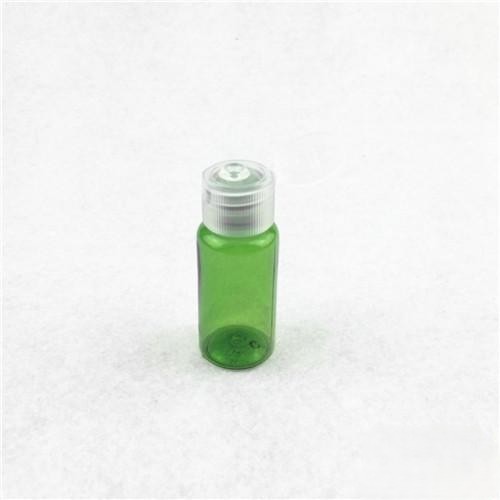 15ml Green PET Cylinder Bottle with Transparent Cap – Durable and Lightweight, Travel-Friendly Container