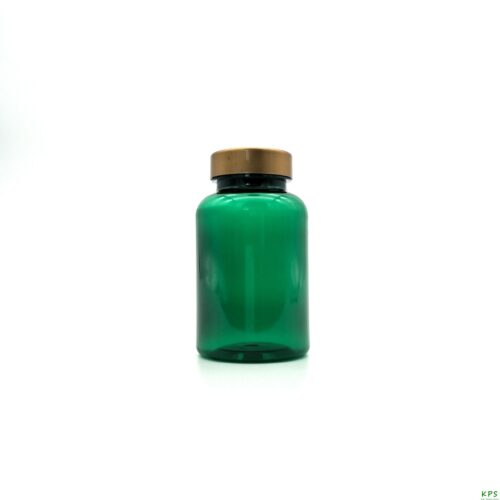 175ml Green PET Plastic Medicine Bottle with Screw Cap – Ideal for Pills, Vitamins, and Supplements Storage