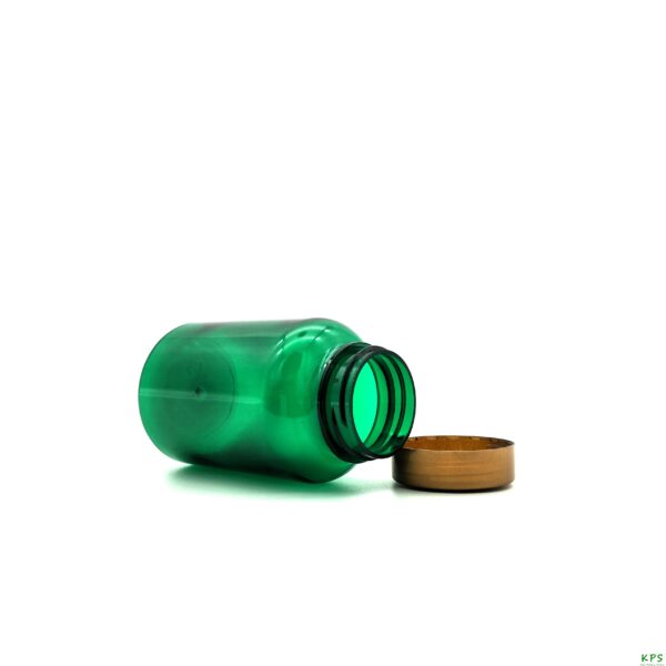 175ml Green PET Plastic Medicine Bottle with Screw Cap – Ideal for Pills, Vitamins, and Supplements Storage