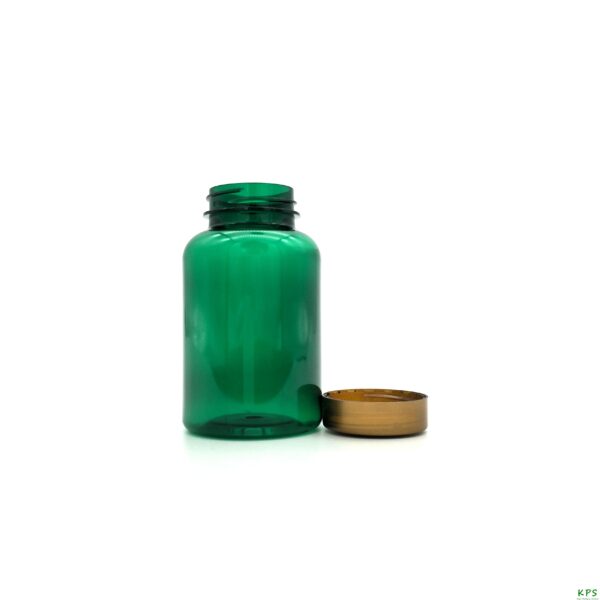 175ml Green PET Plastic Medicine Bottle with Screw Cap – Ideal for Pills, Vitamins, and Supplements Storage