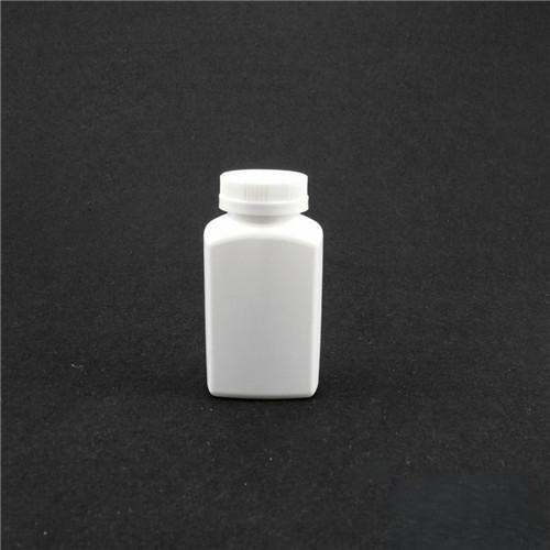 180ml White HDPE Square Packer Bottle with 38mm CRC Cap – Food-Grade Plastic, Ideal for Vitamins, Pills, Supplements, and Medications