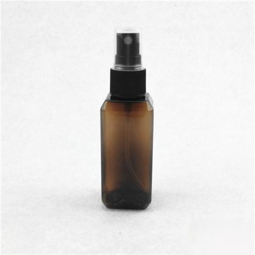 60ml Amber Tall Square PET Plastic Bottle – Ideal for Personal Care Products