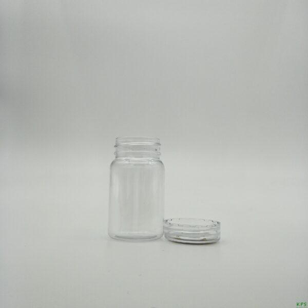 70ml Clear PET Plastic Pill Bottle – Liquid Medicine Storage Container with Secure Screw Cap, Travel-Friendly and Durable