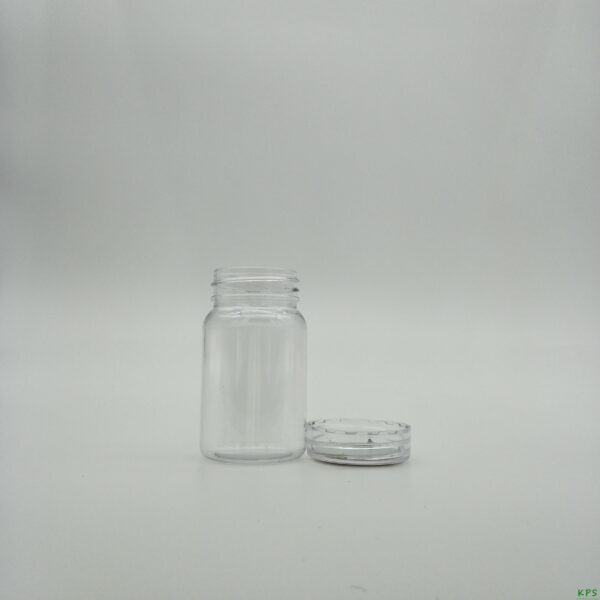 70ml Clear PET Plastic Pill Bottle – Liquid Medicine Storage Container with Secure Screw Cap, Travel-Friendly and Durable